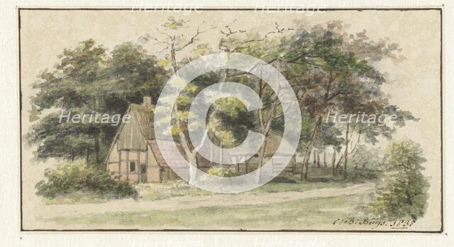 Farm among trees, 1838. Creator: Cornelis Bernardus Buijs.