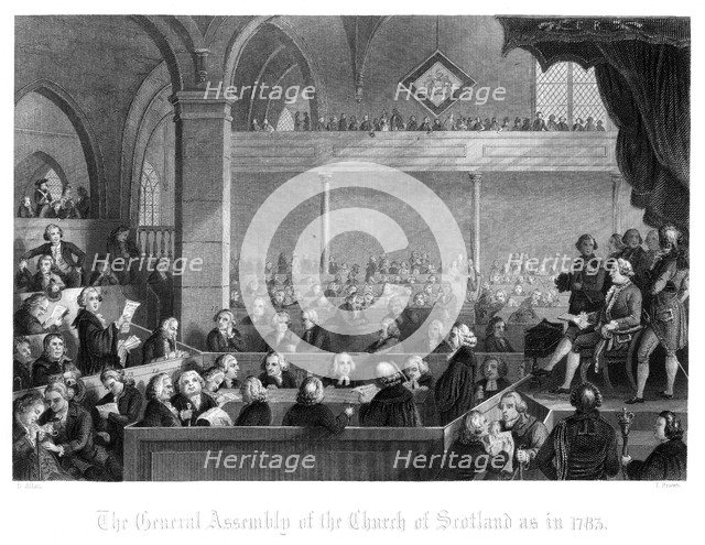 'The General Assembly of the Church of Scotland as in 1783'.Artist: T Brown