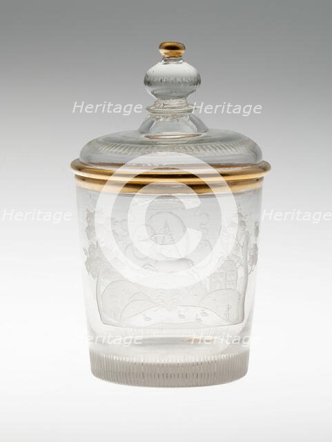 Beaker and Cover, Flecken Zechlin, c. 1750. Creator: Unknown.