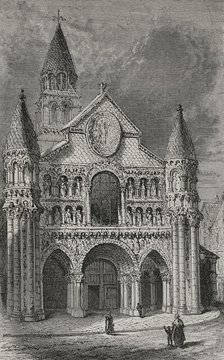 Notre-Dame-la-Grande Church, Poitiers, France, 1877.  Creator: Unknown.