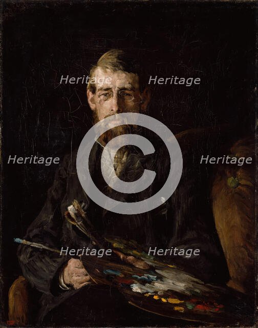 Portrait of the Painter Nils Hansteen, probably 1877. Creator: Erik Werenskiold.