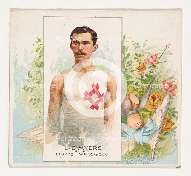 L.E. Meyers, Runner, from World's Champions, Second Series (N43) for Allen & Ginter Cigare..., 1888. Creator: Allen & Ginter.