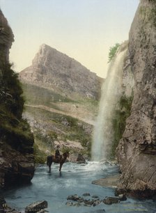 Waterfall near Kislovodsk, Russia, c1895. Artist: Anon