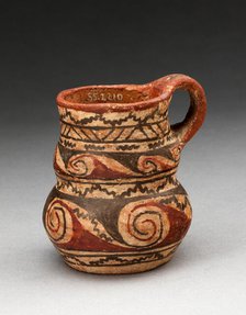 Miniature Handled Jug with Spiral and Zigzag Motifs, A.D. 400/1000. Creator: Unknown.