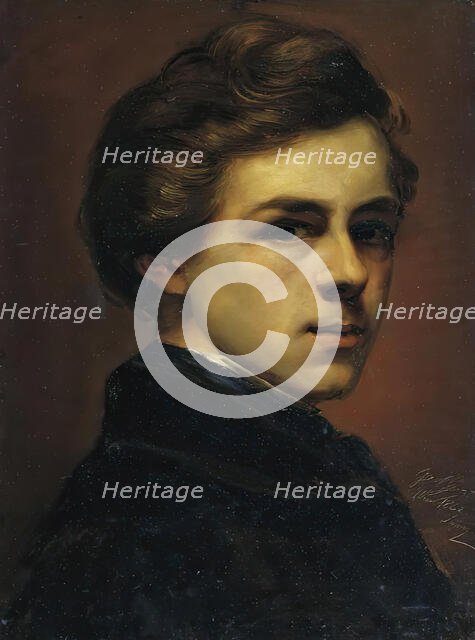 Self-portrait, 1852. Creator: Gustav Gaul.