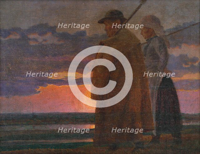 Return from work, 1920-1929. Creator: Ivan Zabota.