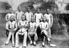 The Sack of the American Mission, Chung-King: Dr. McCartney and his staff of assistants..., 1898. Creator: Unknown.