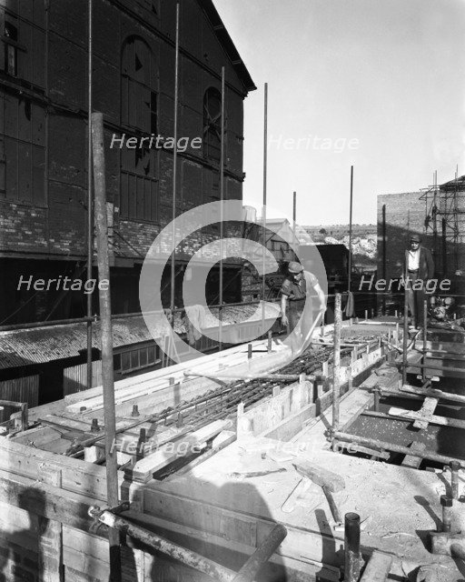Modernisation of the South Yorkshire coalfields, Cadeby Colliery, near Doncaster, 1955. Artist: Michael Walters