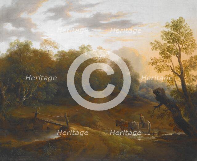 Pony Cart Crossing a Woodland Brook, about 1815. Creator: Benjamin Barker.