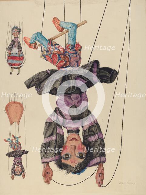 Marylin, the Trapeze Artist, 1935/1942. Creator: Frank Gray.