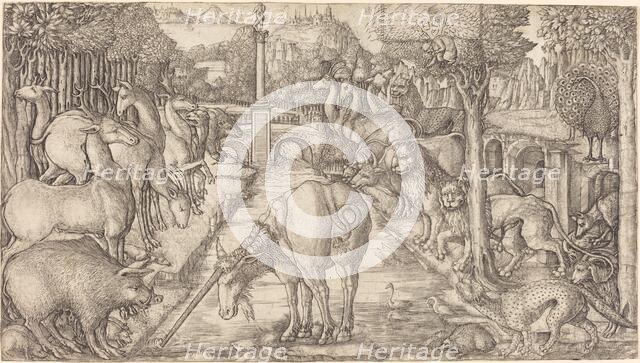 The Unicorn Purifies the Water with Its Horn, probably c. 1555/1561. Creator: Jean Duvet.