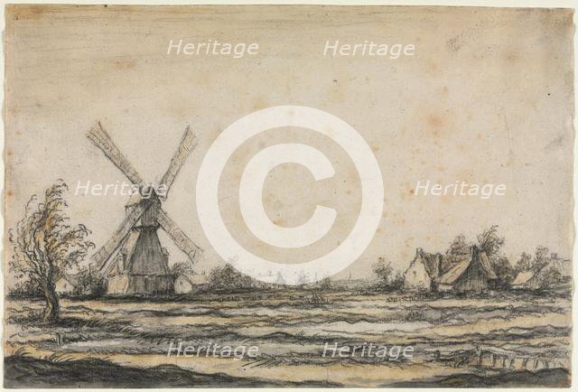 Landscape with a Windmill near a Farmstead, 1642-1644. Creator: Aelbert Cuyp (Dutch, 1620-1691).