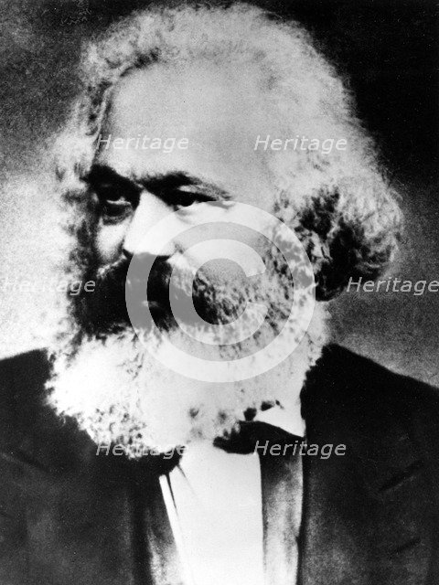 Karl Marx, German political, social and economic theorist, late 19th century. Artist: Unknown