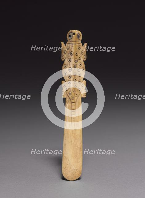 Spatula with Carved Lizard, 100 BC-700. Creator: Unknown.