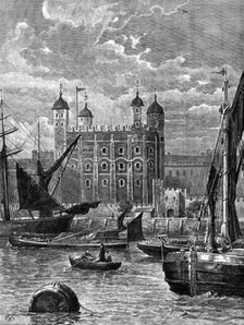 The Tower of London: showing the White Tower, after the demolition of the old guard-rooms..., 1883. Creator: Unknown.