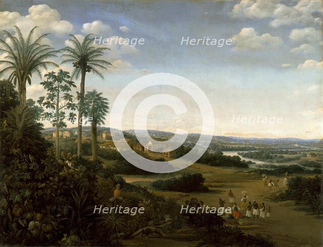 La demeure d'un labrador (Le Village de Serinhaem), c. 1653. Creator: Post, Frans Jansz. (1612-1680).