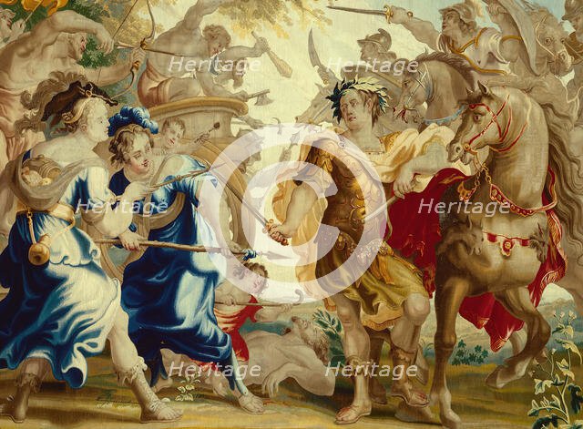 Caesar in the Gallic Wars from The Story of Caesar and Cleopatra, Flanders, c. 1680. Creator: Willem van Leefdael.