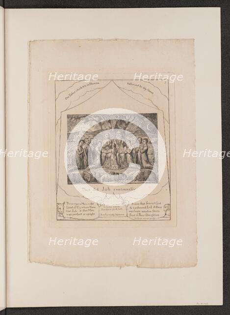 Job and His Family, 1825. Creator: William Blake.