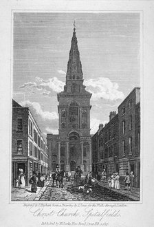 View of Christ Church, Spitalfields, London, 1817. Artist: Thomas Higham
