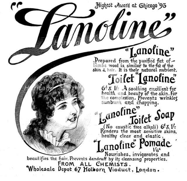 Advertisement for Lanoline, 1895. Creator: Unknown.