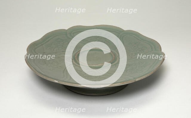 Cup Stand with Overlapping Petals and Floral Sprays, Korea, Goryeo dynasty (918-1392), mid-12th cent Creator: Unknown.