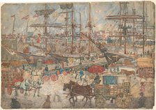 Docks, East Boston, 1900/1904. Creator: Maurice Brazil Prendergast.