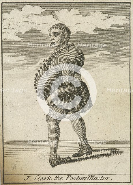 'J Clark the Posture Master', Cries of London, (c1688?). Artist: Anon
