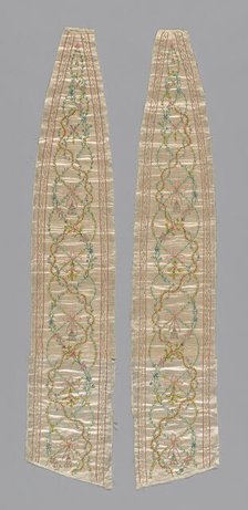 Two Dress Inserts, France, 1780. Creator: Unknown.