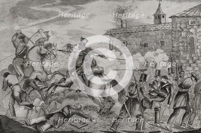 First Carlist War (1833-1840): Battle of Villarrobledo (20 September 1836), 1845.  Creators: Antonio Gómez y Cros, Jose Gomez.