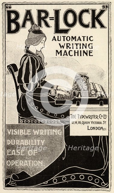 Bar-Lock Typewriter, 19th century.
