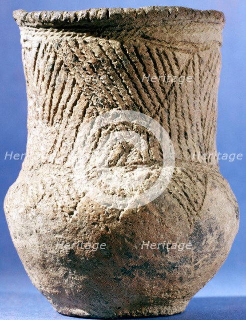 Late Neolithic/early Bronze Age ceramic beaker, European, c4000 BC. Artist: Unknown