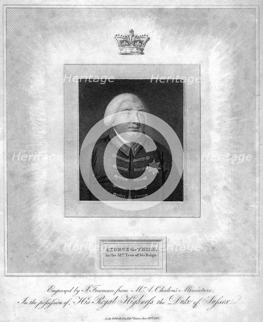 'George the Third in the 51st Year of his Reign', (1814).Artist: Freeman