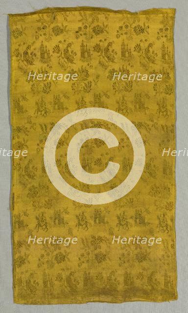 Silk Fragment, 18th century. Creator: Unknown.