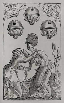 Three of Bells, German playing card, 16th century (1877).  Creator: Unknown.