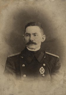 Brigade Commander Vladimir Nikolaevich Vodoleev in a Firefighter's Uniform, early 20th century. Creator: Unknown.