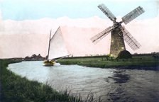 A windmill on the Norfolk Broads, Norfolk, 1926.Artist: Cavenders Ltd