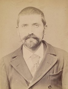Thirion. Louis, Joseph. 31 ans, né à Autrey (Vosges). Journaliste. Anarchiste. 4/3/94., 1894. Creator: Alphonse Bertillon.