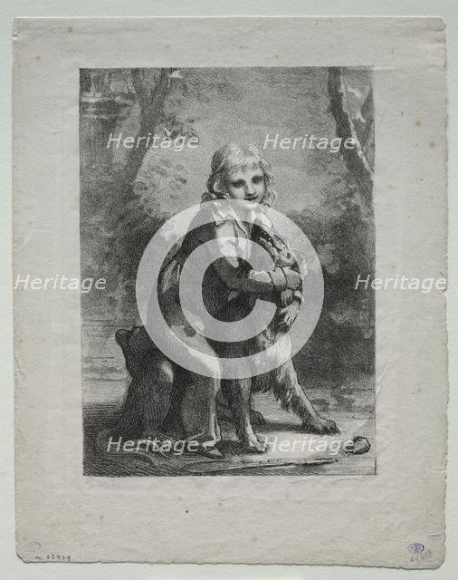 Boy with a Dog, 1822. Creator: Pierre-Paul Prud'hon (French, 1758-1823).