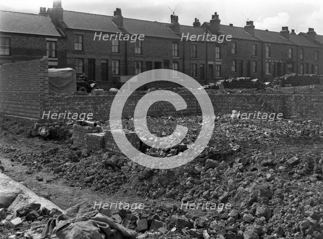 Carslyle Street, with new development, Kilnhurst, South Yorkshire, 1956. Artist: Michael Walters