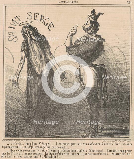 Saint Serge ... Mon bon Saint Serge!, 19th century. Creator: Honore Daumier.