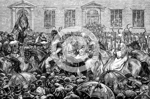 Commencement of the Hull, Barnsley, and West Riding Railway and Dock...foresters and druids, 1881. Creator: Unknown.