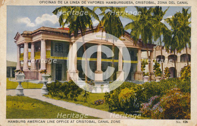 Hamburg American Line Office at Cristobal, Canal Zone, c1920s. Artist: Unknown