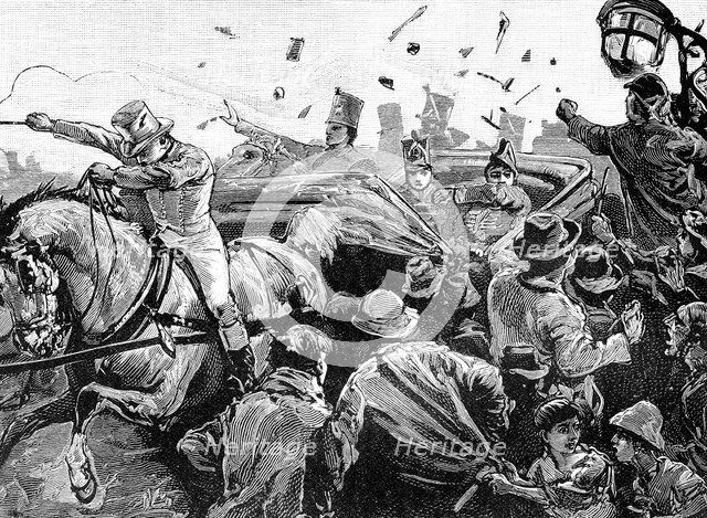 Riots in Montreal, Canada, 1849, (1900). Artist: Unknown