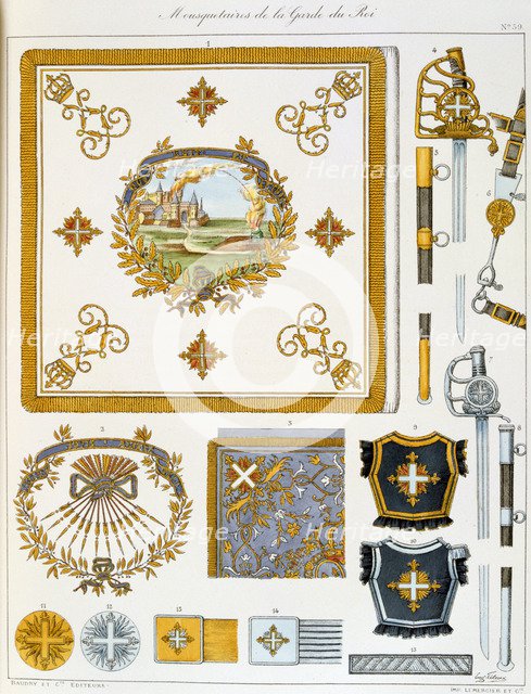 Mousquetaires de la Garde du Roi, Insignia Artist: Eugene Titeux