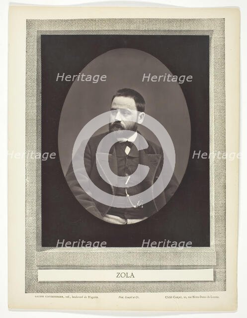 Émile Zola (French novelist, playwright, and journalist, 1840-1902), c. 1876. Creator: Etienne Carjat.