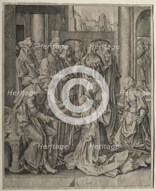 Esther before Ahasuerus, 1518. Creator: Lucas van Leyden (Dutch, 1494-1533).
