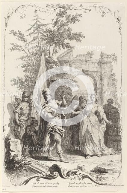 Jephthah and His Daughter, c. 1745. Creator: Joseph Wagner.