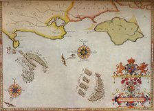 'Portland Bill to Portsmouth: The pursuit of the Spanish Armada by the English Fleet', c1588. Artist: Augustine Ryther.