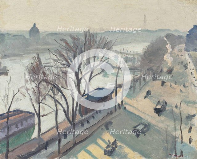 Quai du Louvre, soleil pâle, 1906. Creator: Marquet, Pierre-Albert (1875-1947).