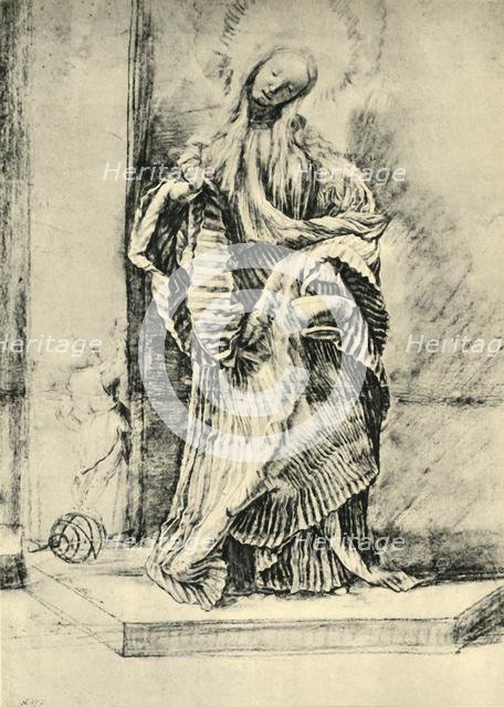 Saint Dorothy with basket of flowers, c1520, (1943). Creator: Matthias Gruenewald.